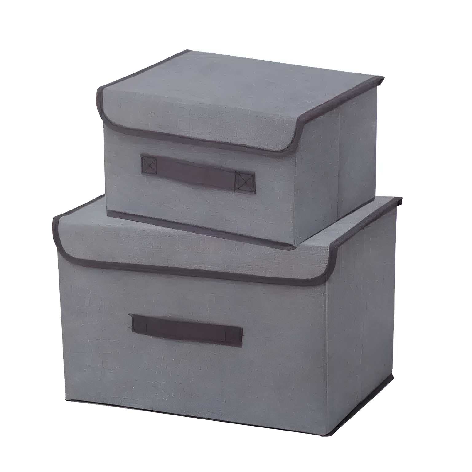 2-Pack Foldable Non-Woven Storage Boxes (Two Sizes) – Closet & Clothes Organizer Bins